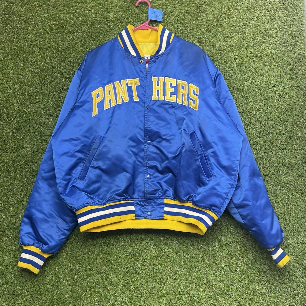 Vintage Pittsburgh Pitt Panthers Starter Jacket Mens XL Satin Snap Close Varsity
